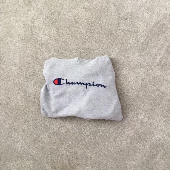 Unisex Gray Champion Hoodie for Kids - Picture 5 of 7